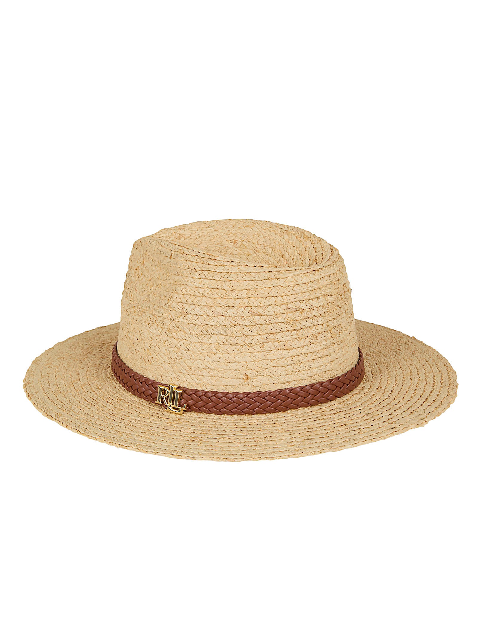 Wide Brim Raffia Hat with Structured Crown