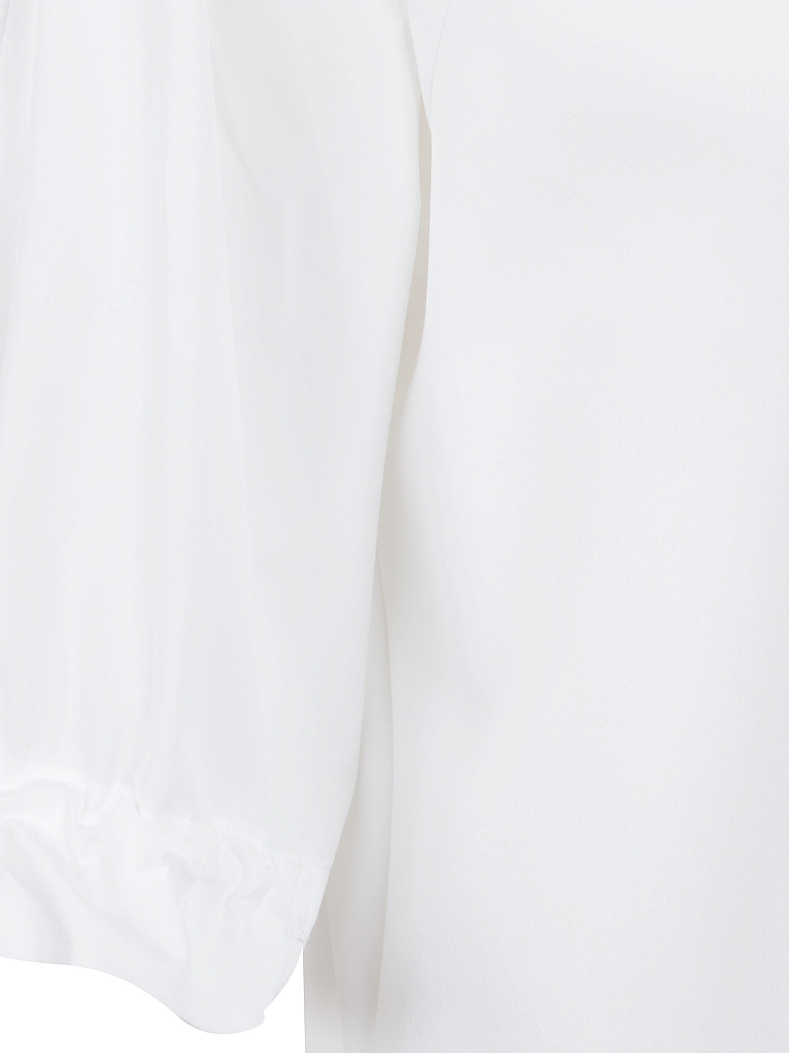 Cotton-Blend Jersey Top with Poplin Raglan Sleeves