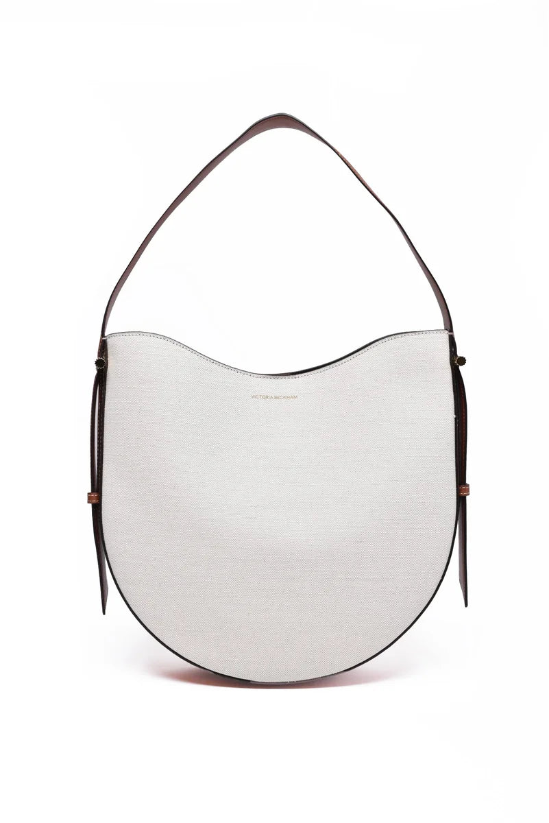 Shoulder Bag Mixed Fibers Leather - Beige/Brown