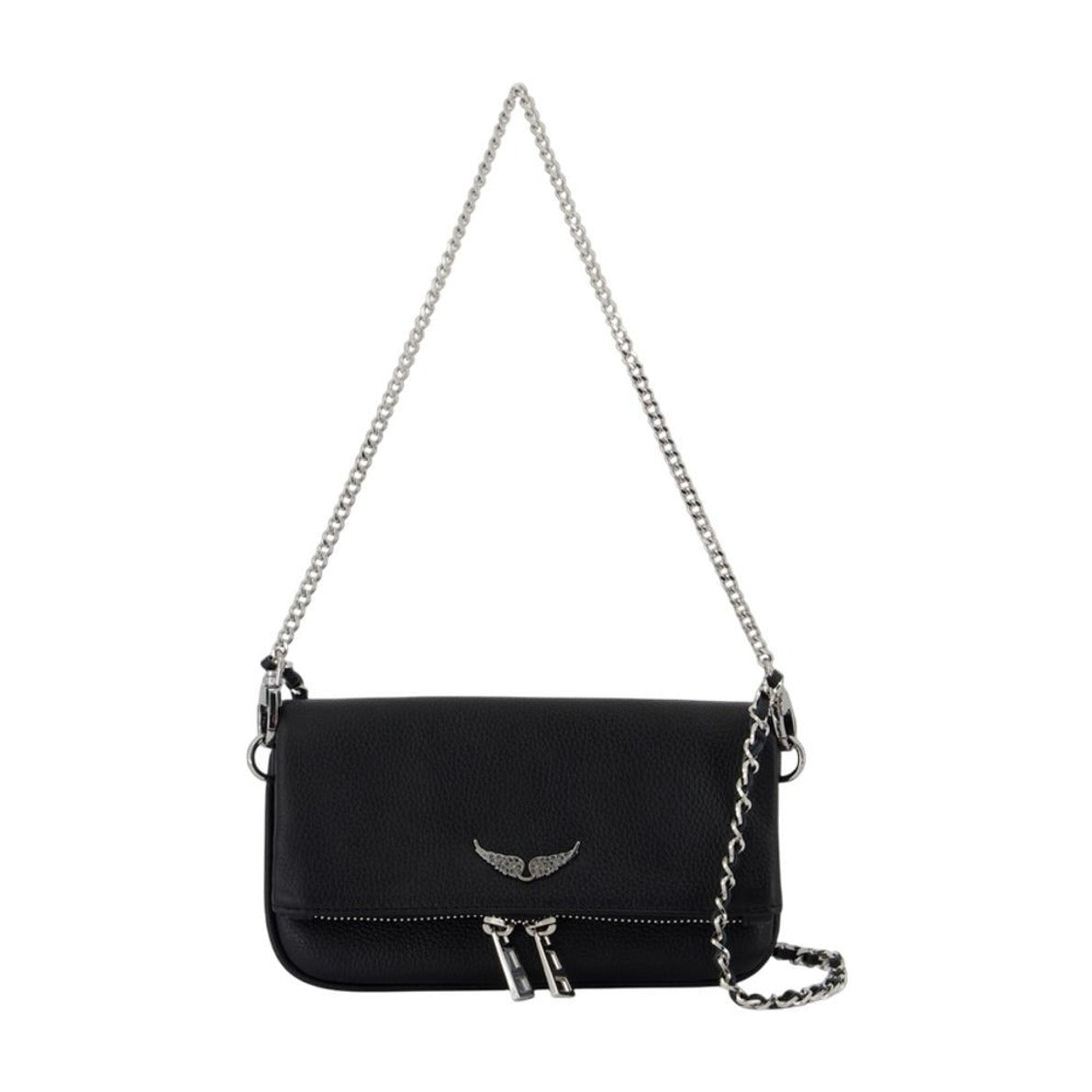 Rock Nano Wallet On Chain - Leather - Black