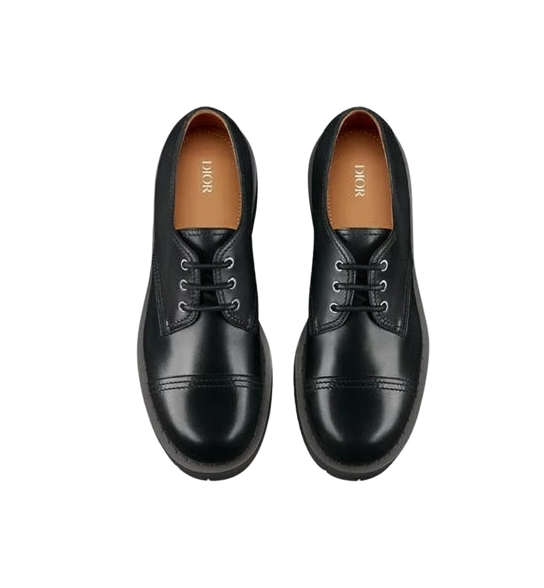 Black Cap-Toe Dress Shoes