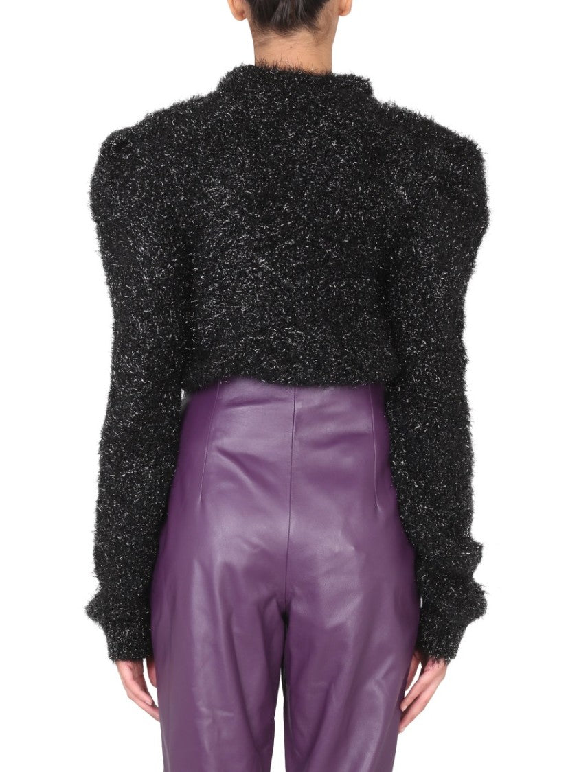 Textured Jersey Top With Structured Silhouette