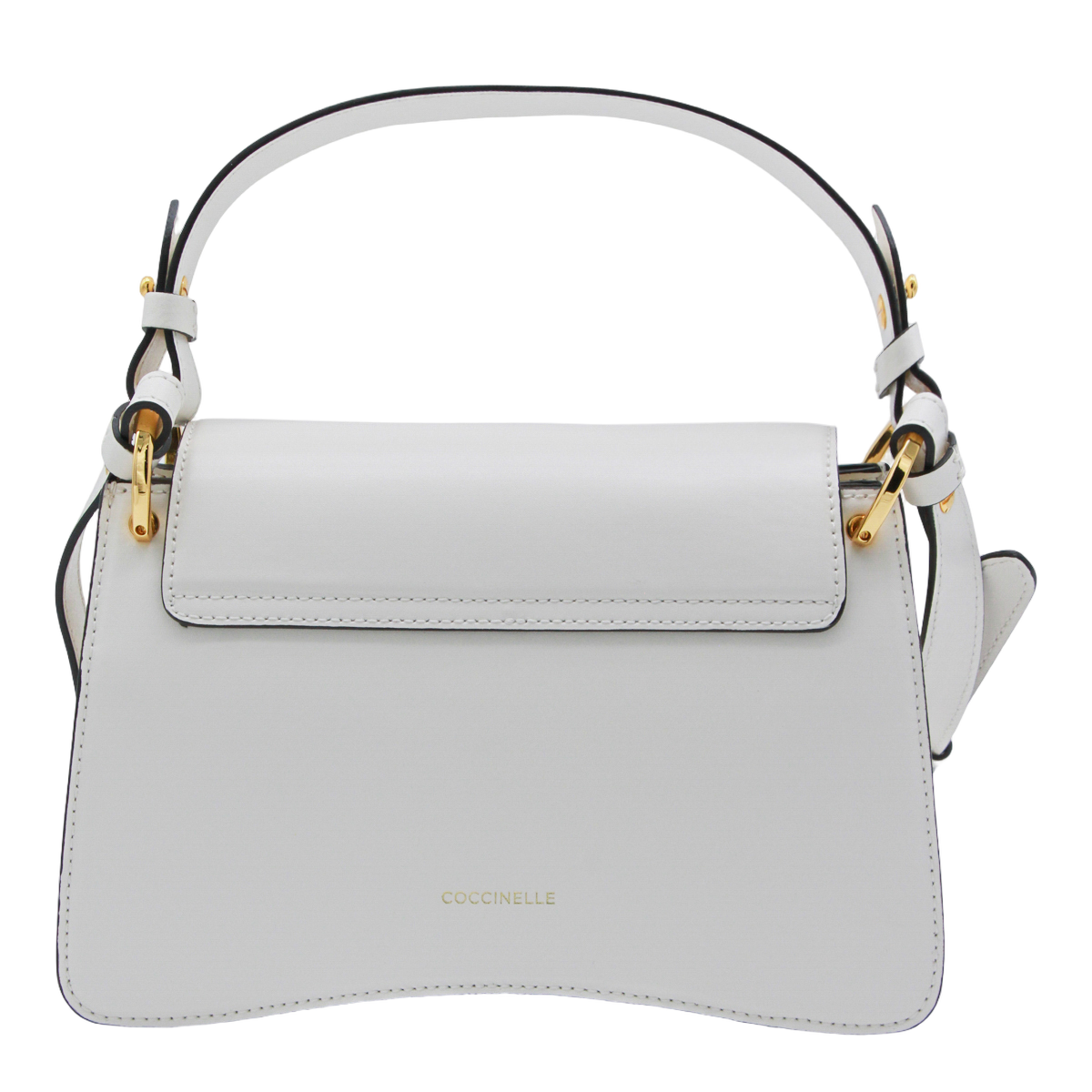 Structured Handbag with Gold Accents