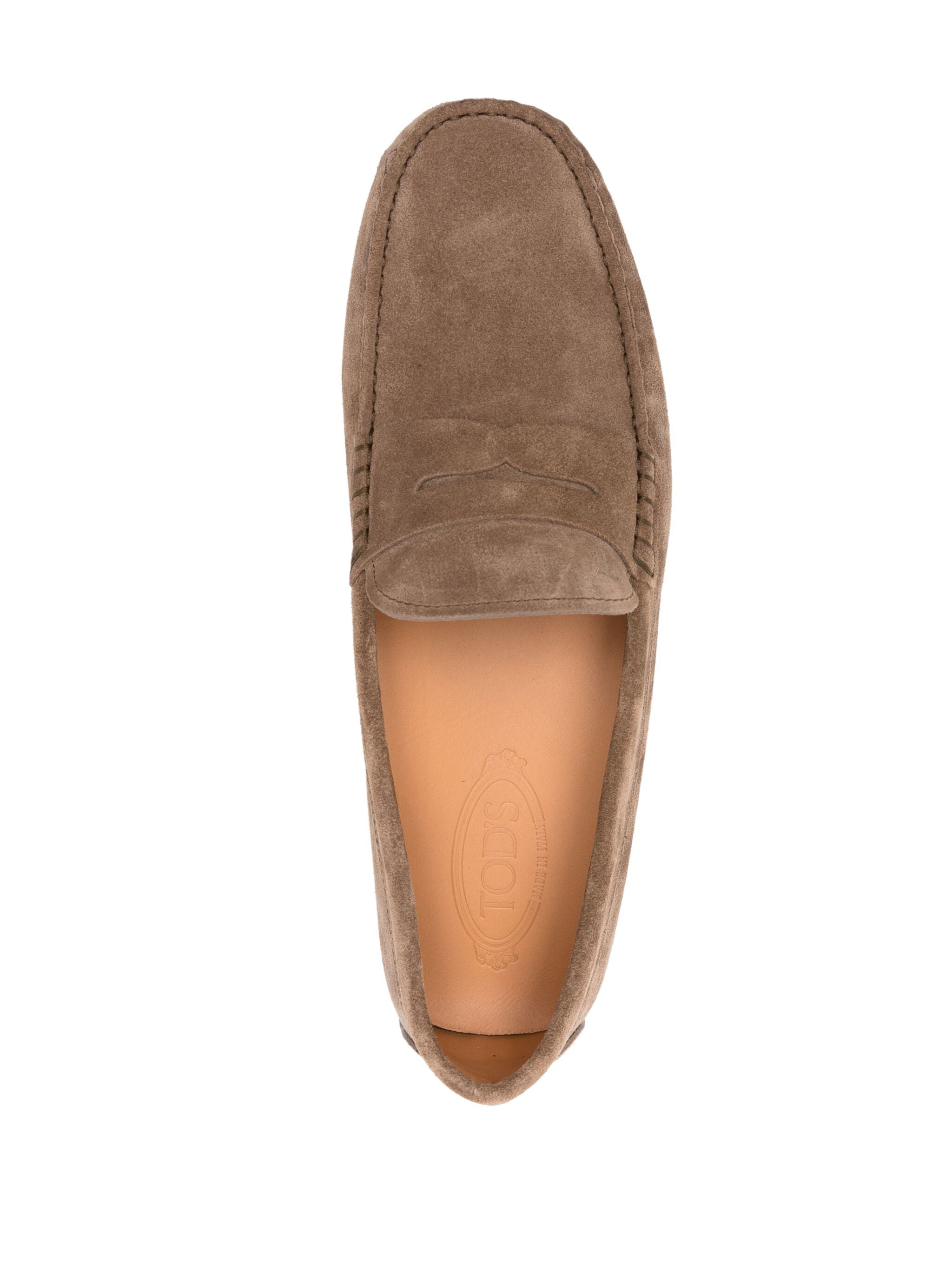 Brown Calzature Classic Soft Suede Loafers