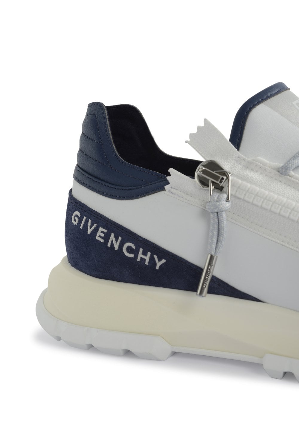 White Sneakers with Distinct Zipper Detail
