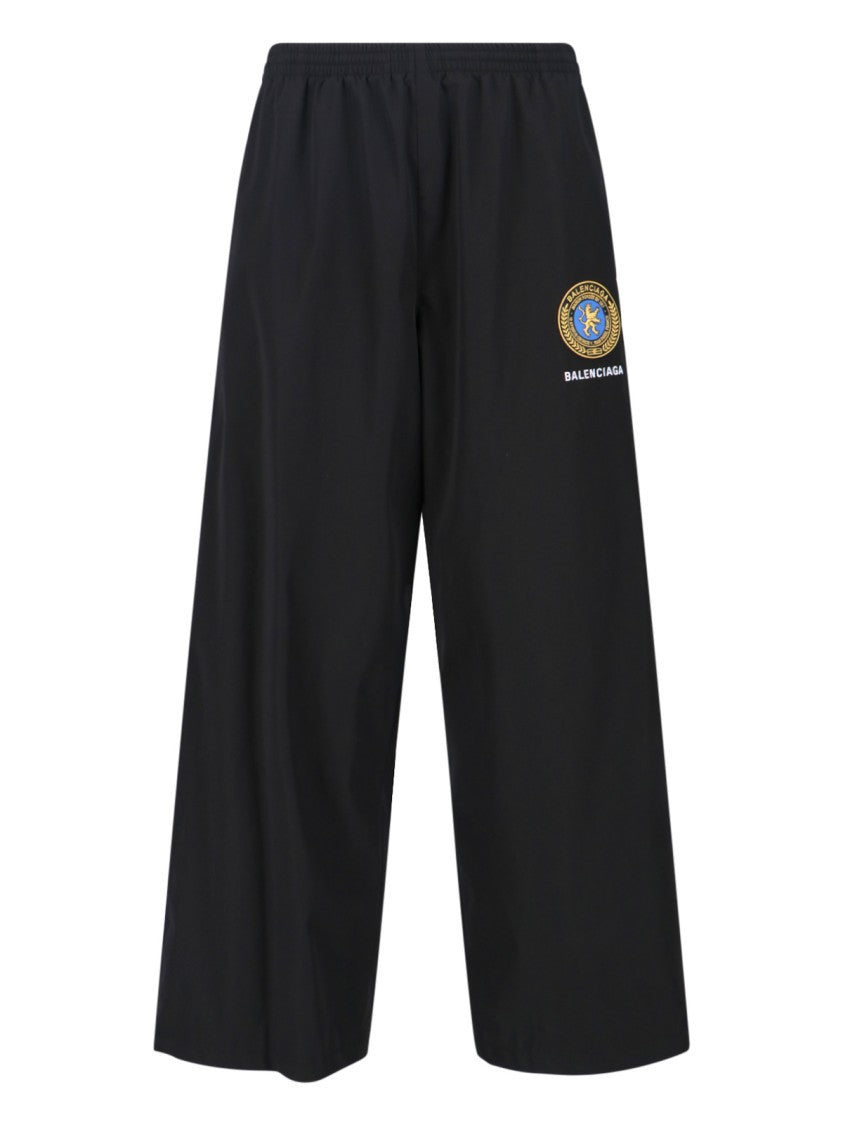 Wide-Leg Trousers With Zippered Pockets