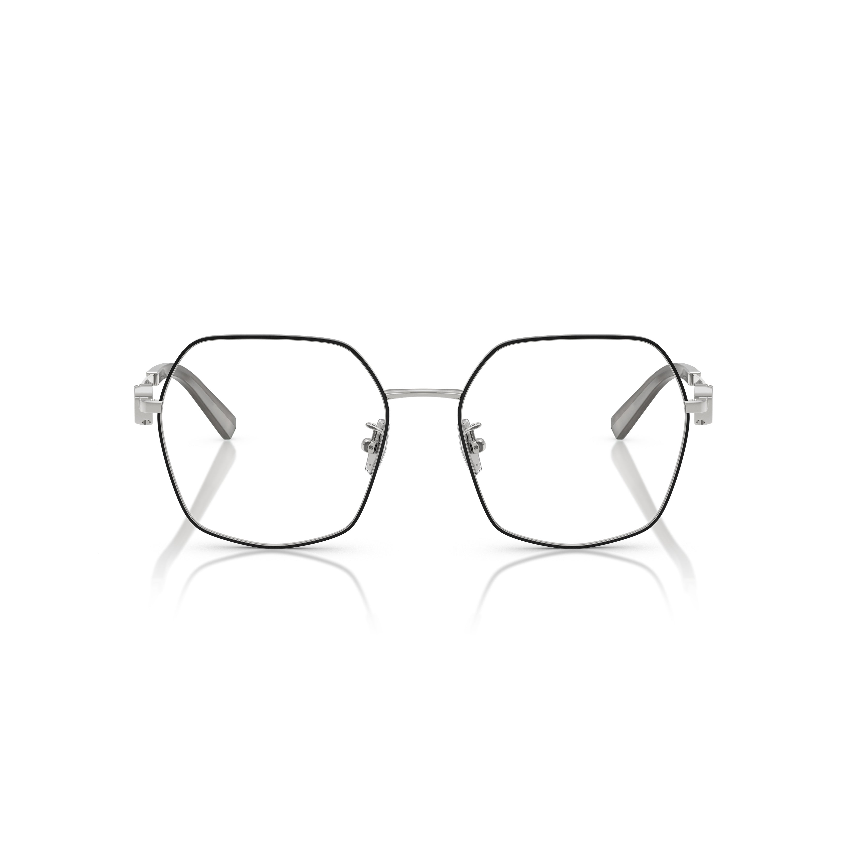 0tf1165bd Hexagonal Frame Eyeglasses in Polished Steel