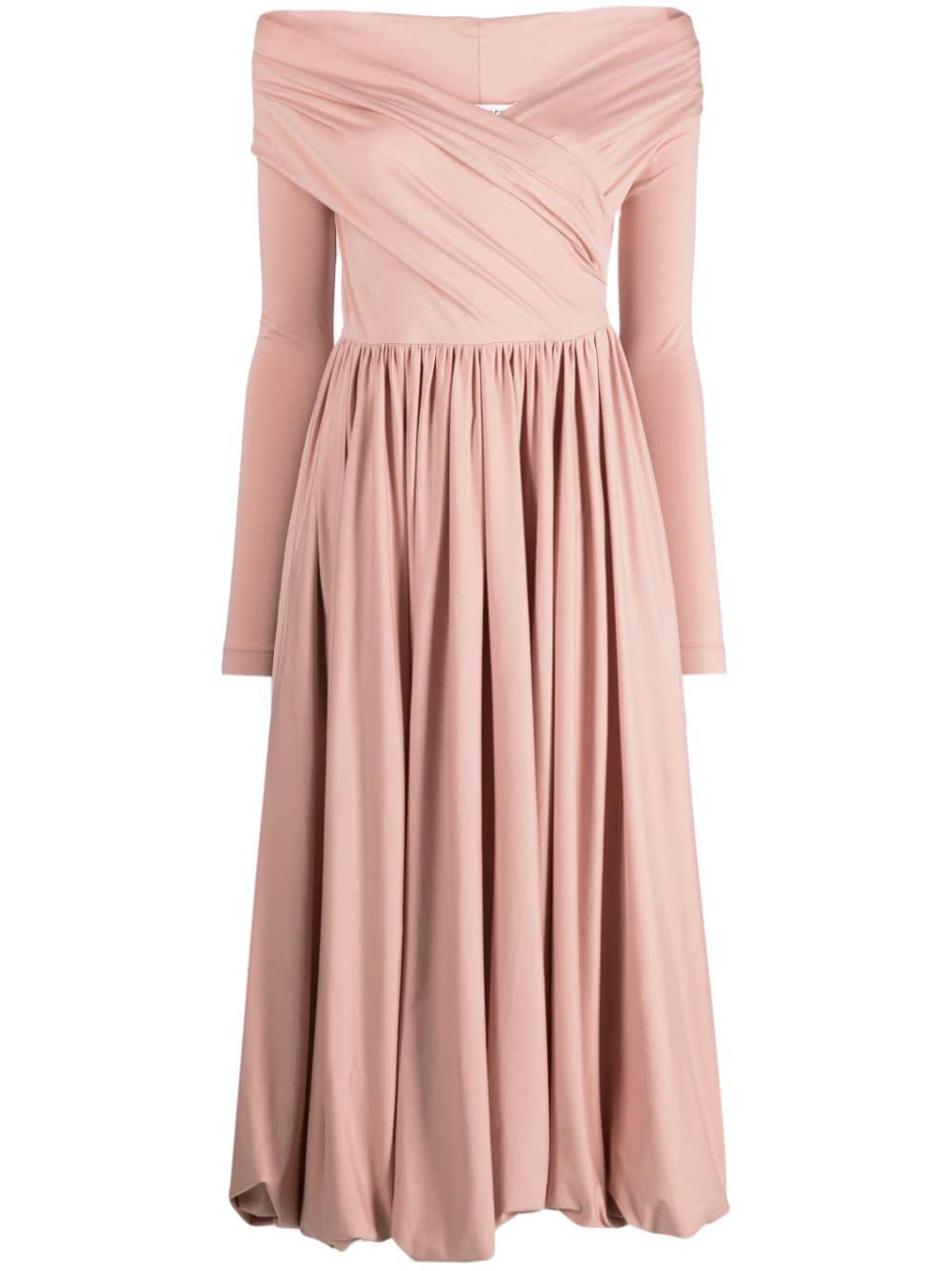 Abito Off-the-Shoulder Cotton Midi Dress