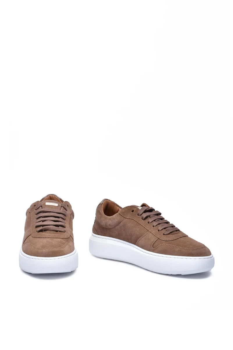 Suede Leather Sneakers - Brown