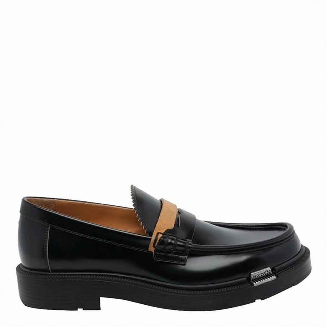 Polished Black Calf Leather Loafers