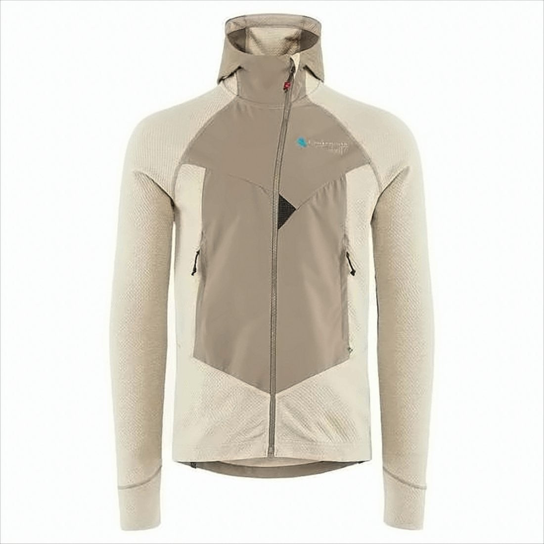 High-Collared Zippered Jacket with Textured Fabric