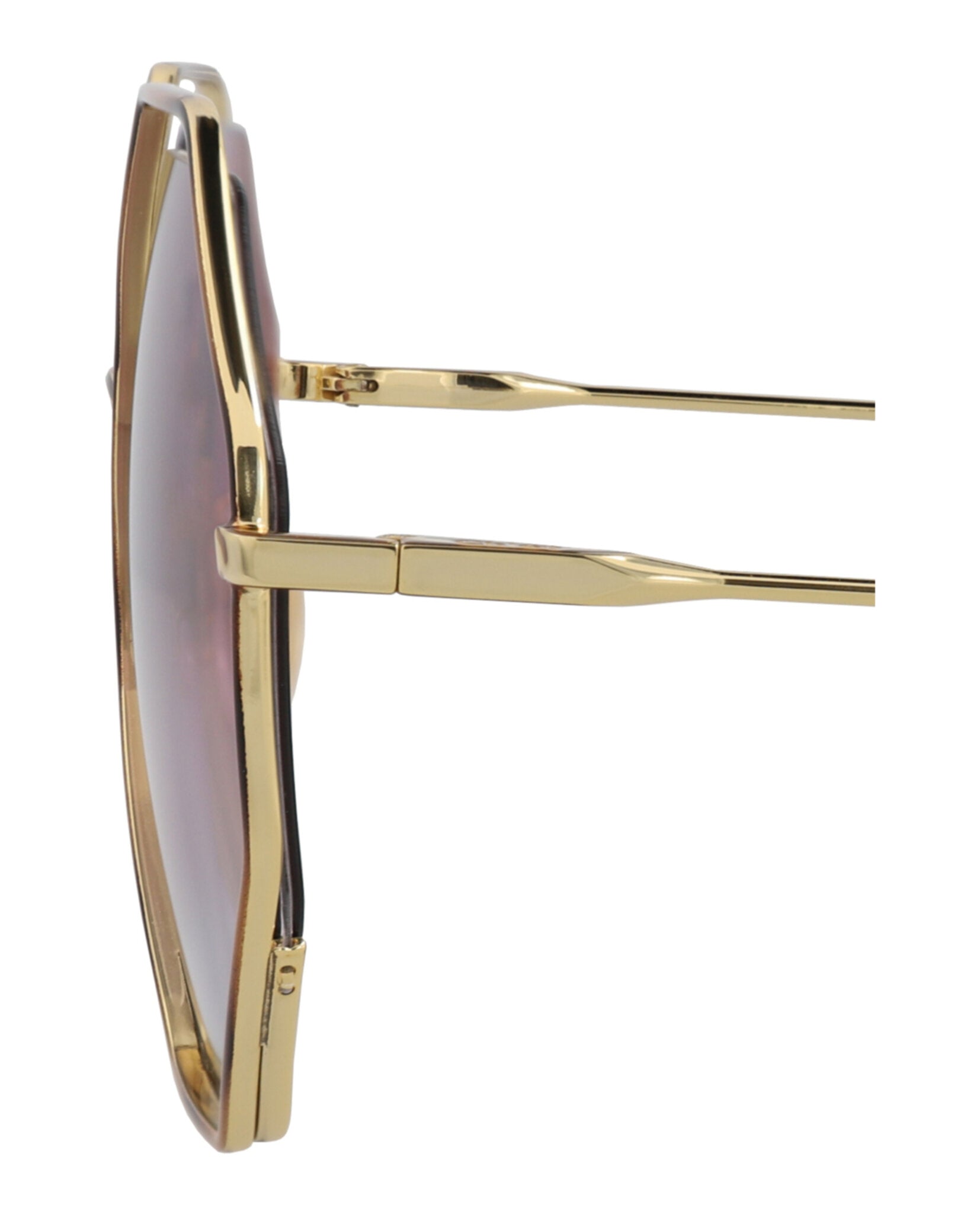 Square-Frame Metal Sunglasses