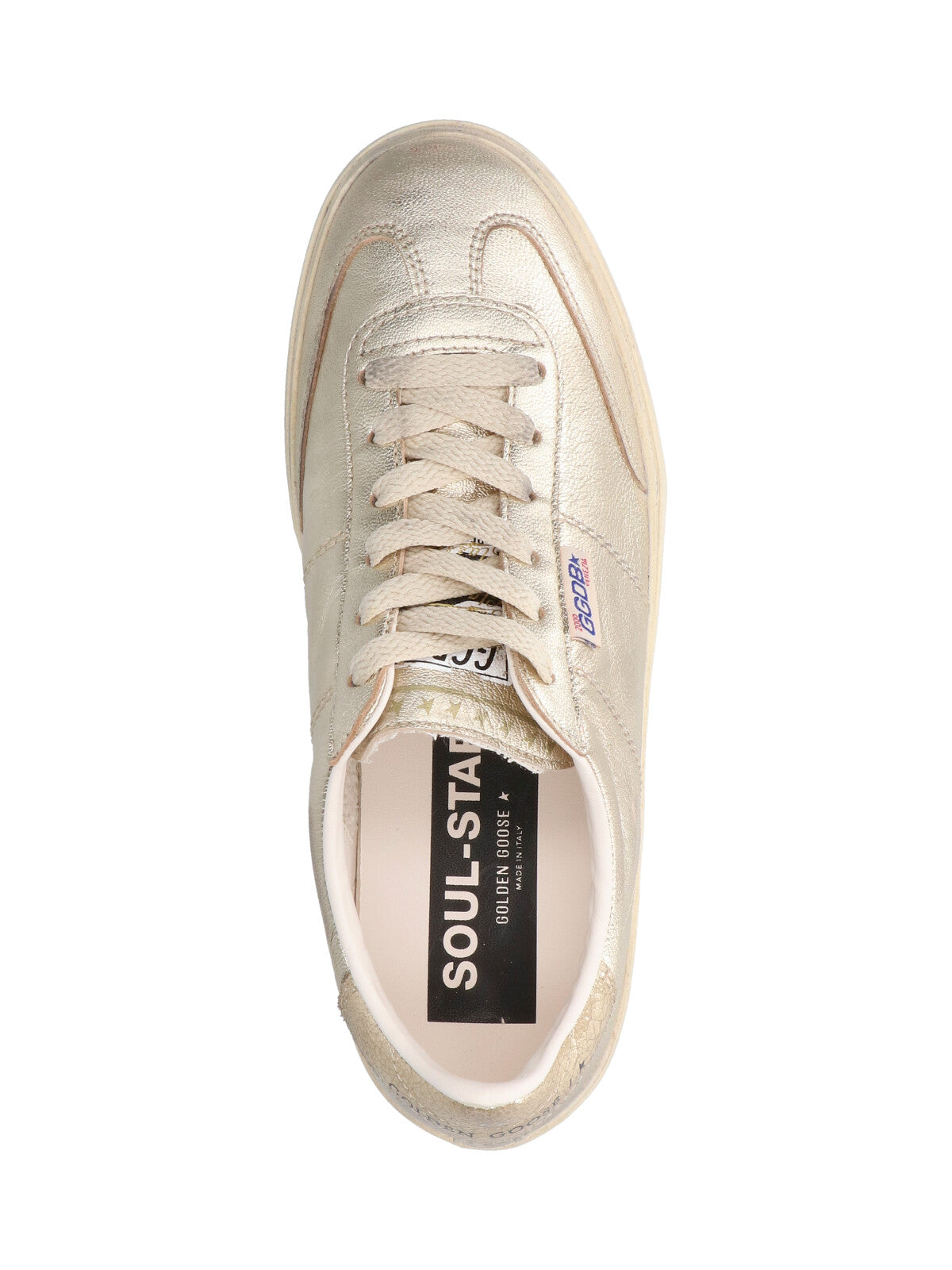 Silver Soul-Star Metallic Goat Leather Sneakers