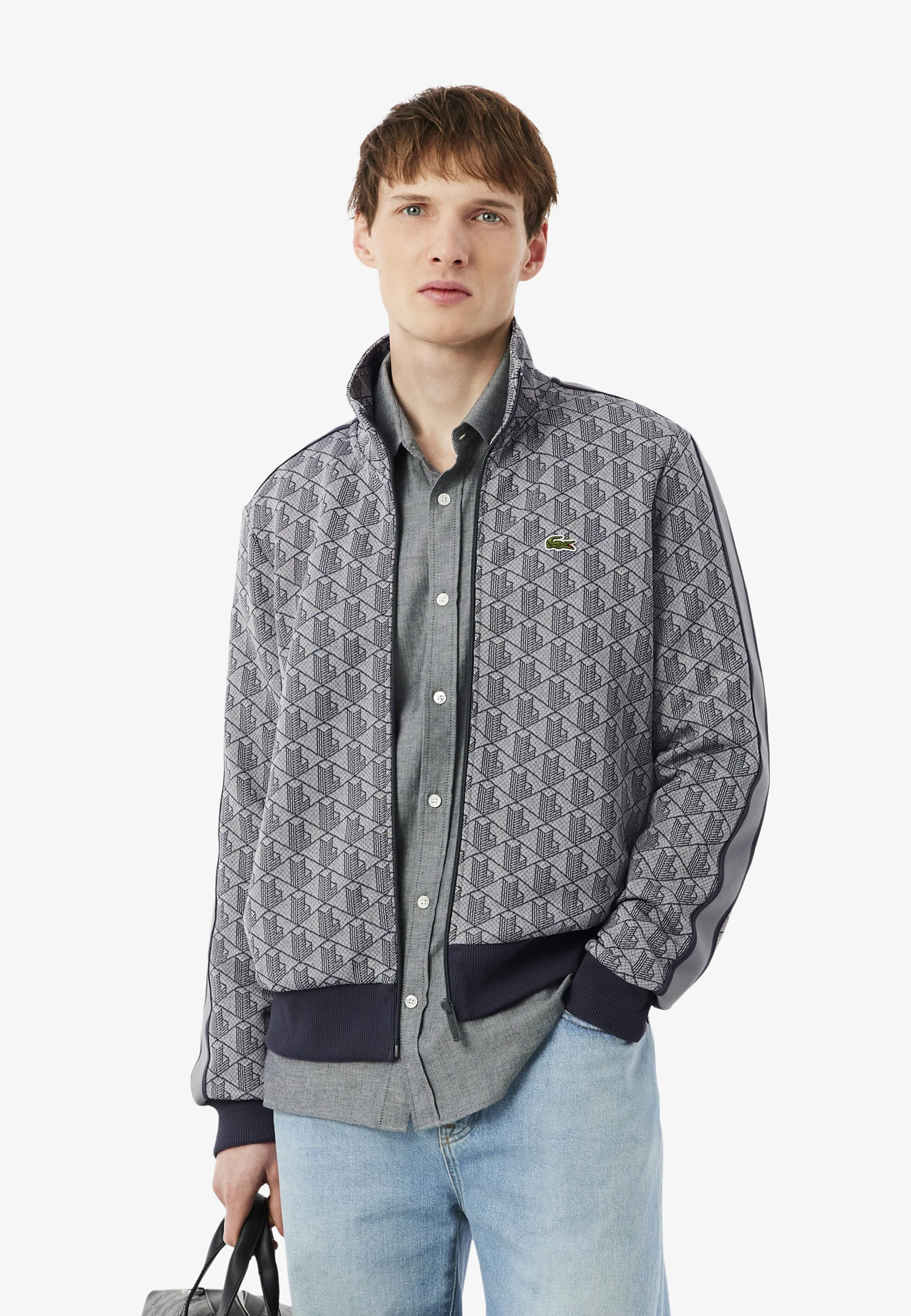 Gray Paris Jacquard Track Jacket