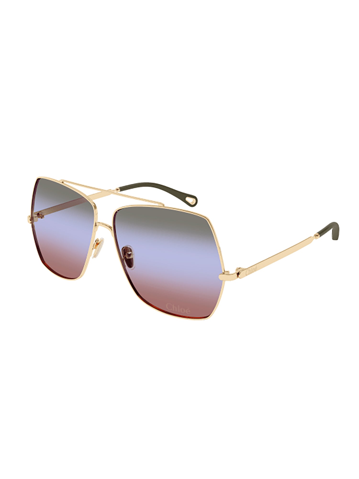 Metallic Double Bridge Sunglasses