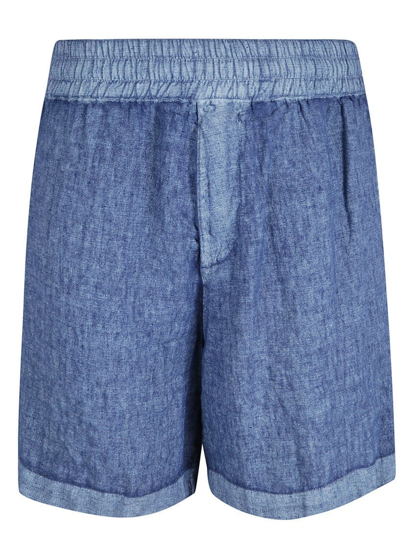 Relaxed-Fit Linen Shorts With Rolled Hem