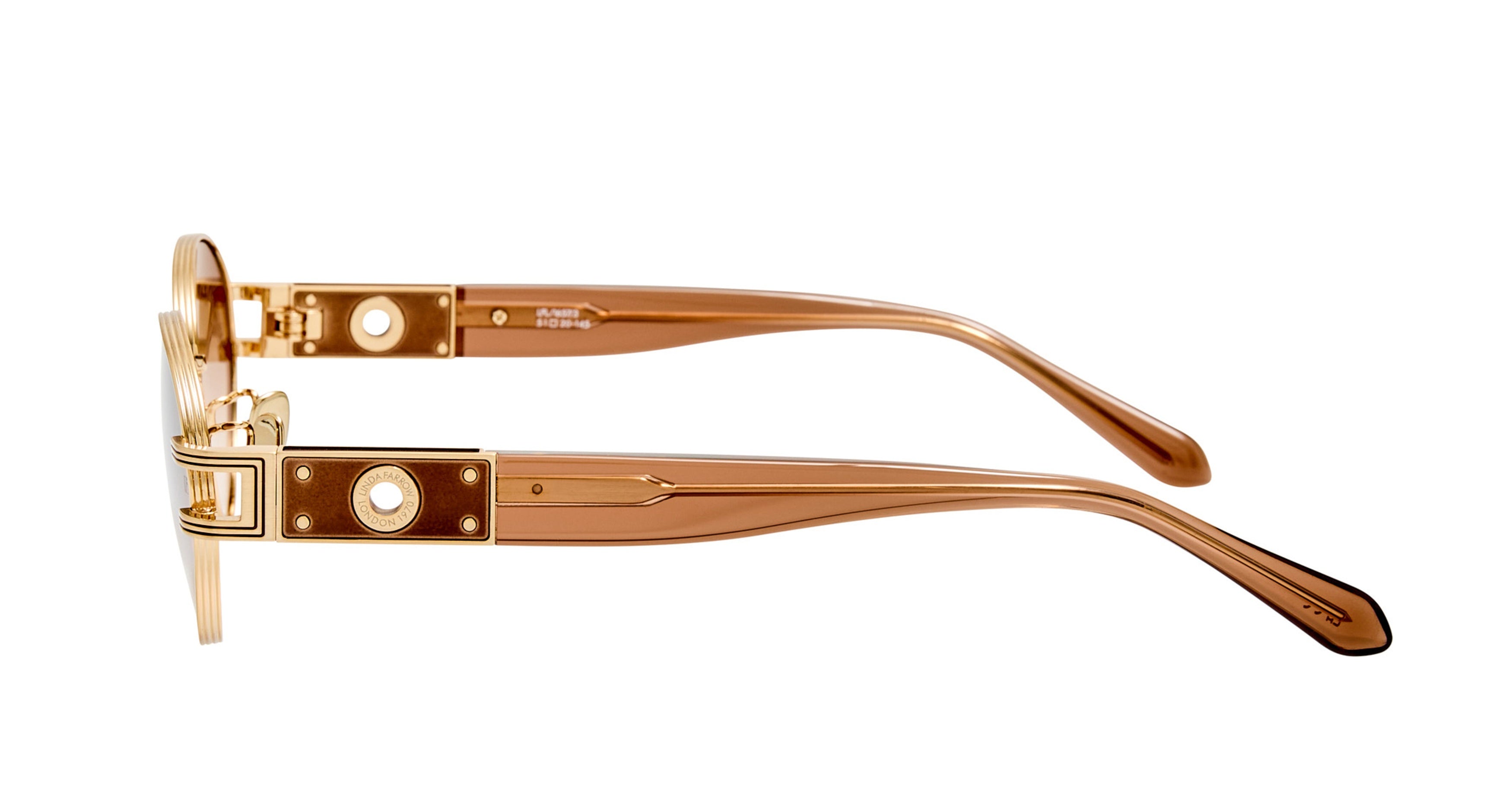 Lfl Round Gradient Brown Lens Sunglasses