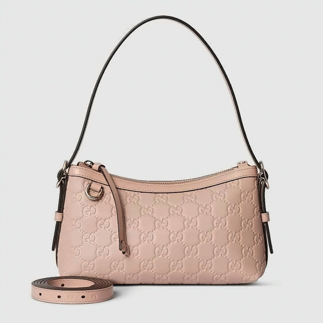 Embroidered Leather Small Shoulder Bag