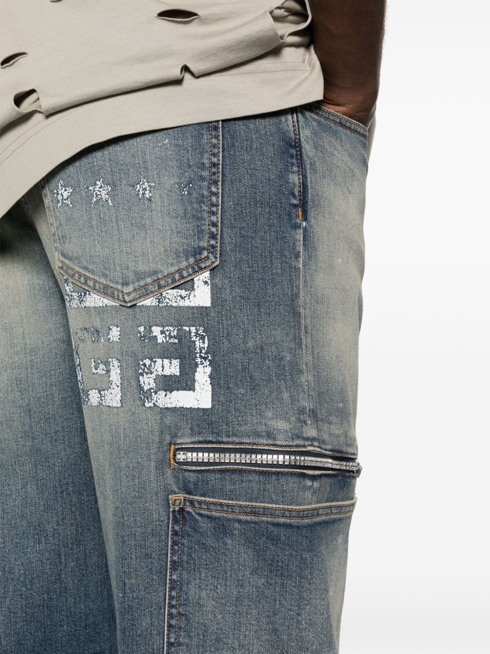 Medium Blue Straight Leg Denim Trousers