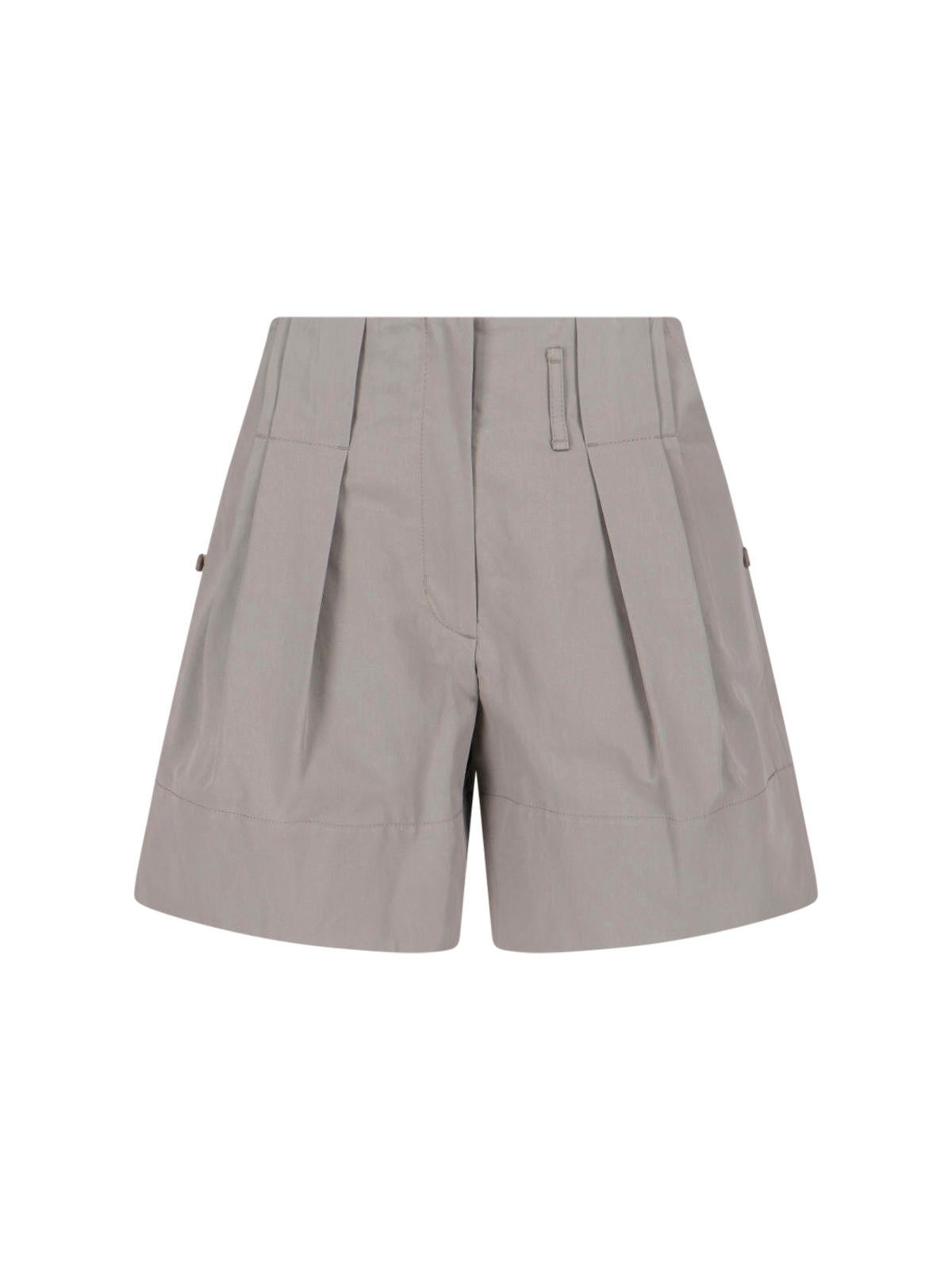 Dark Grey Mid-Rise Tailored Shorts