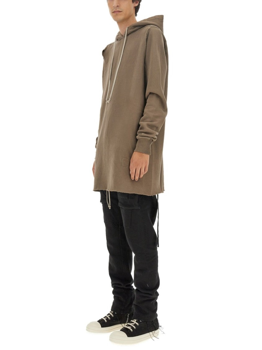Oversized Cotton Hoodie With Drawstring Hood