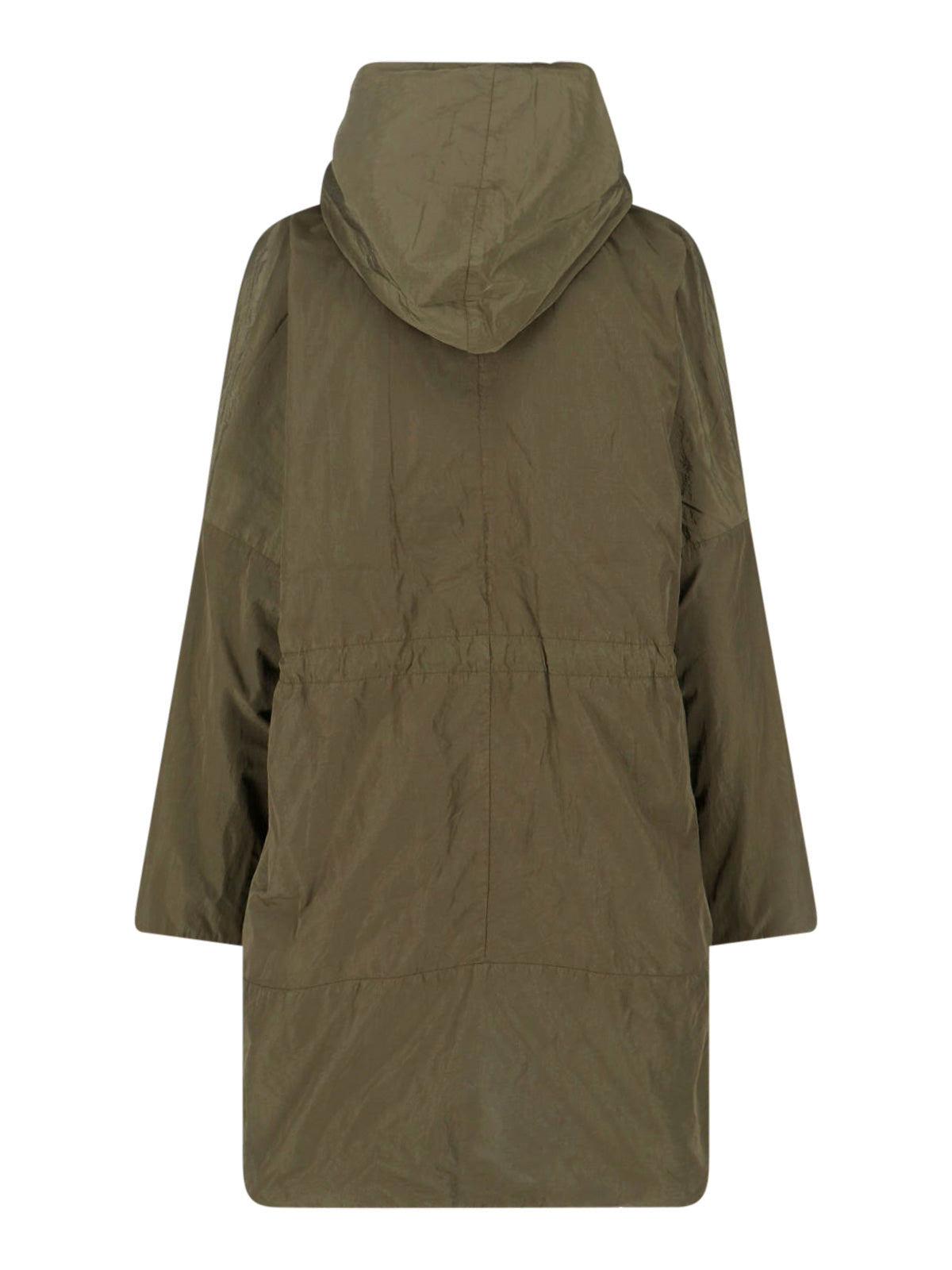 Green Reversible No-Rain Hooded Outerwear Parka