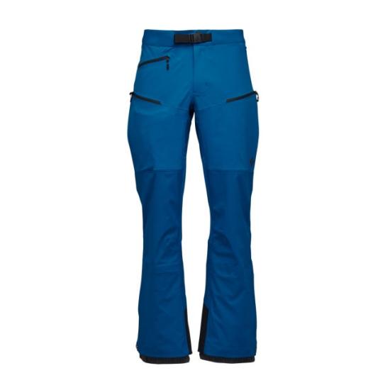 Functional Blue Straight Pants with Zippered Pockets