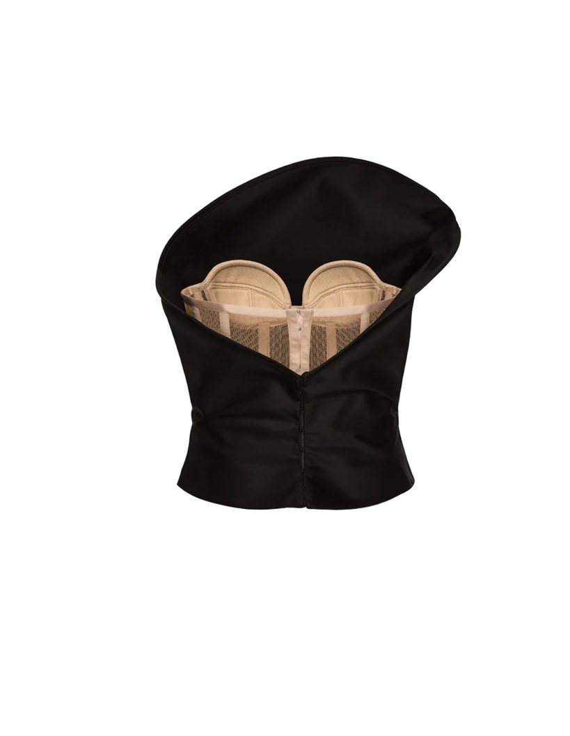 Sculptural 3D Neckline Top in Rigid Cotton