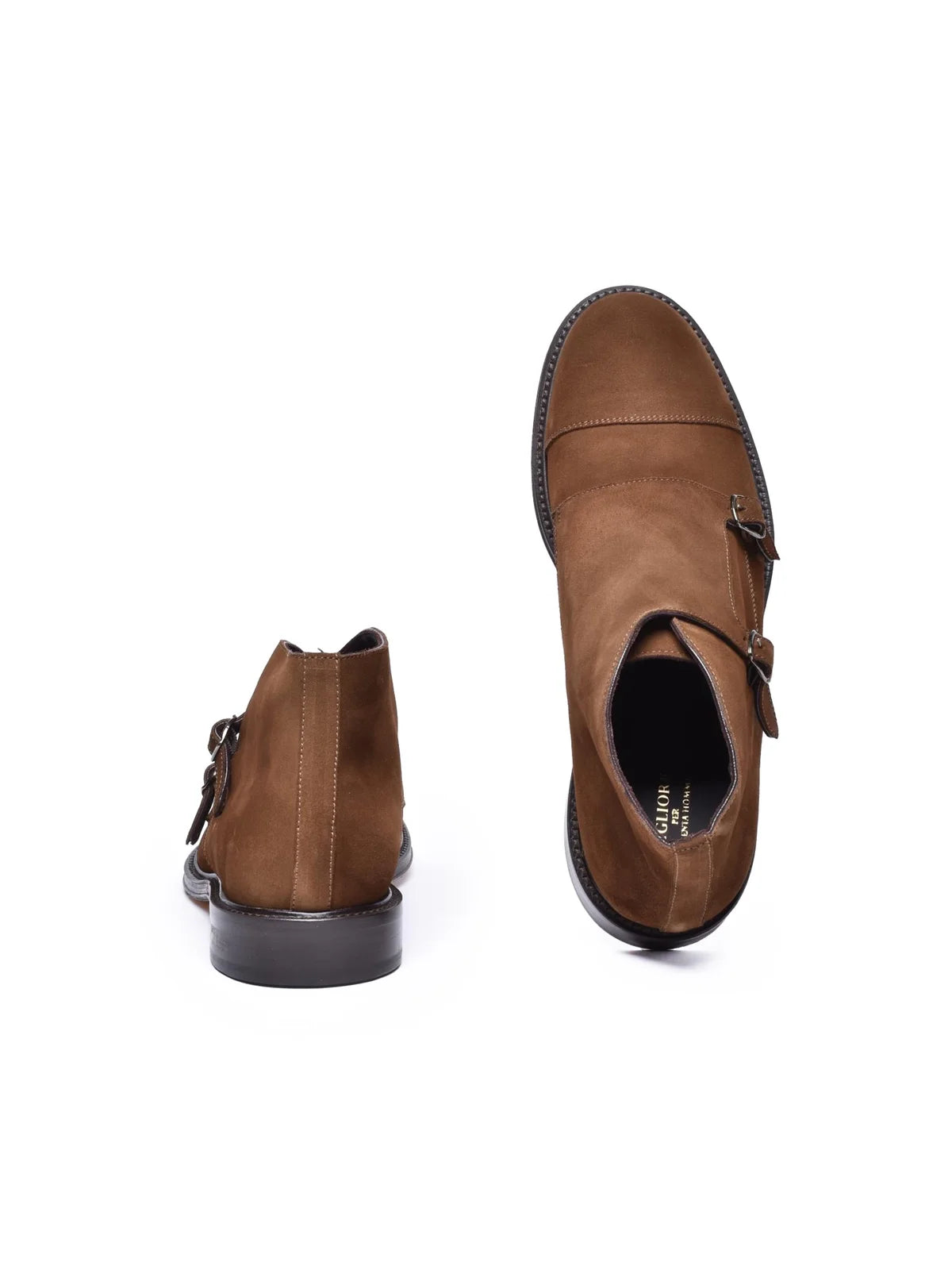 Brown Suede Leather Rubber Men's Ankle Boot