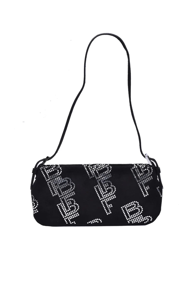Suede Shoulder Bag - Black