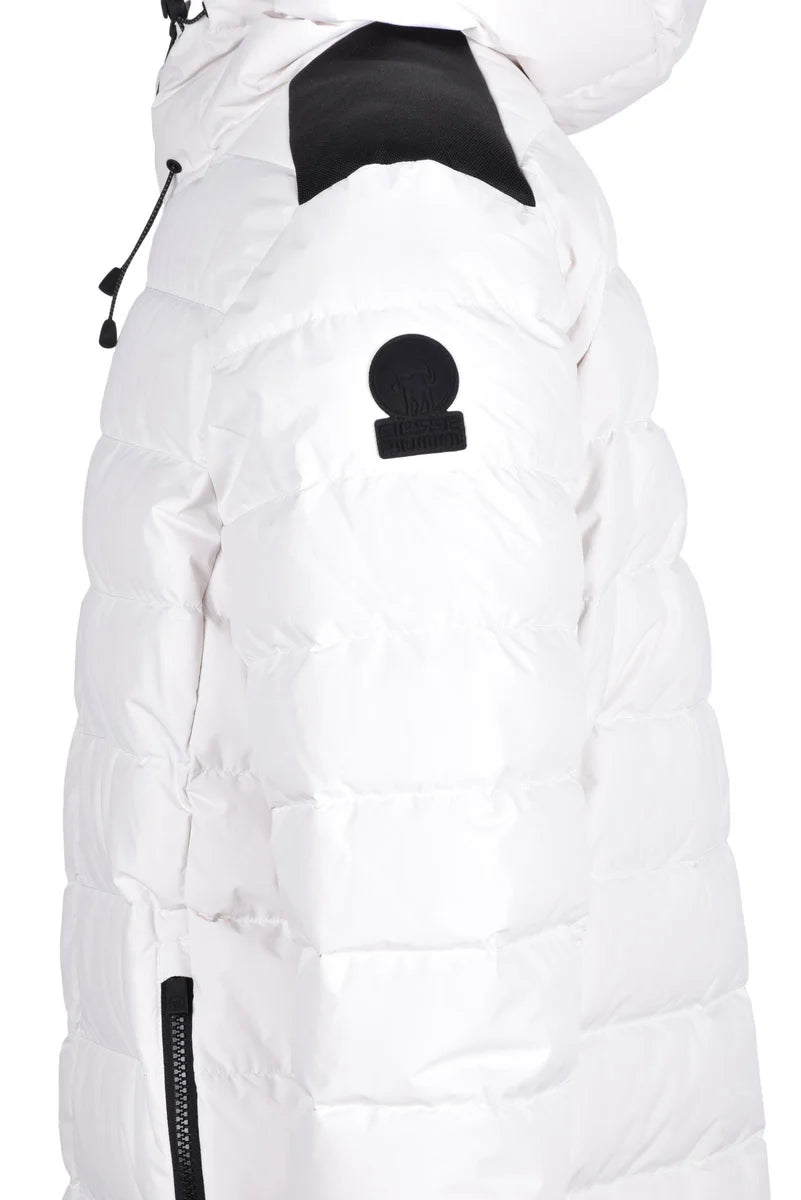 Down Jacket Polyester Down Zip - White