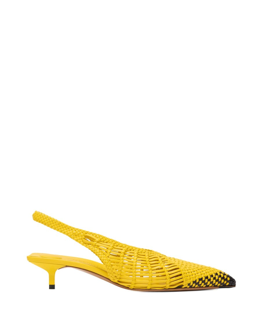 Hand-Woven Lambskin Sling-Back