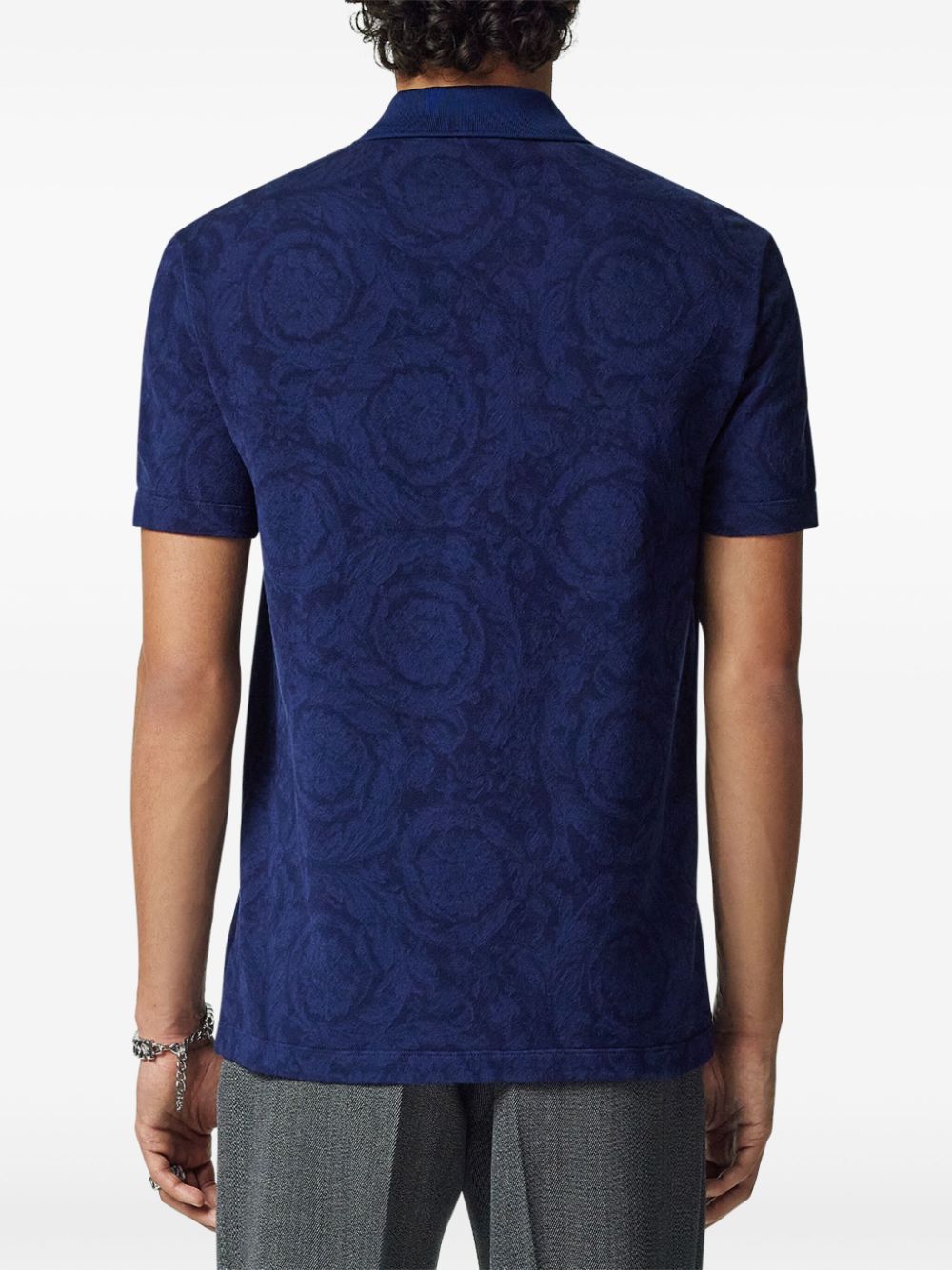Deep Blue Piqué Cotton Polo Shirt