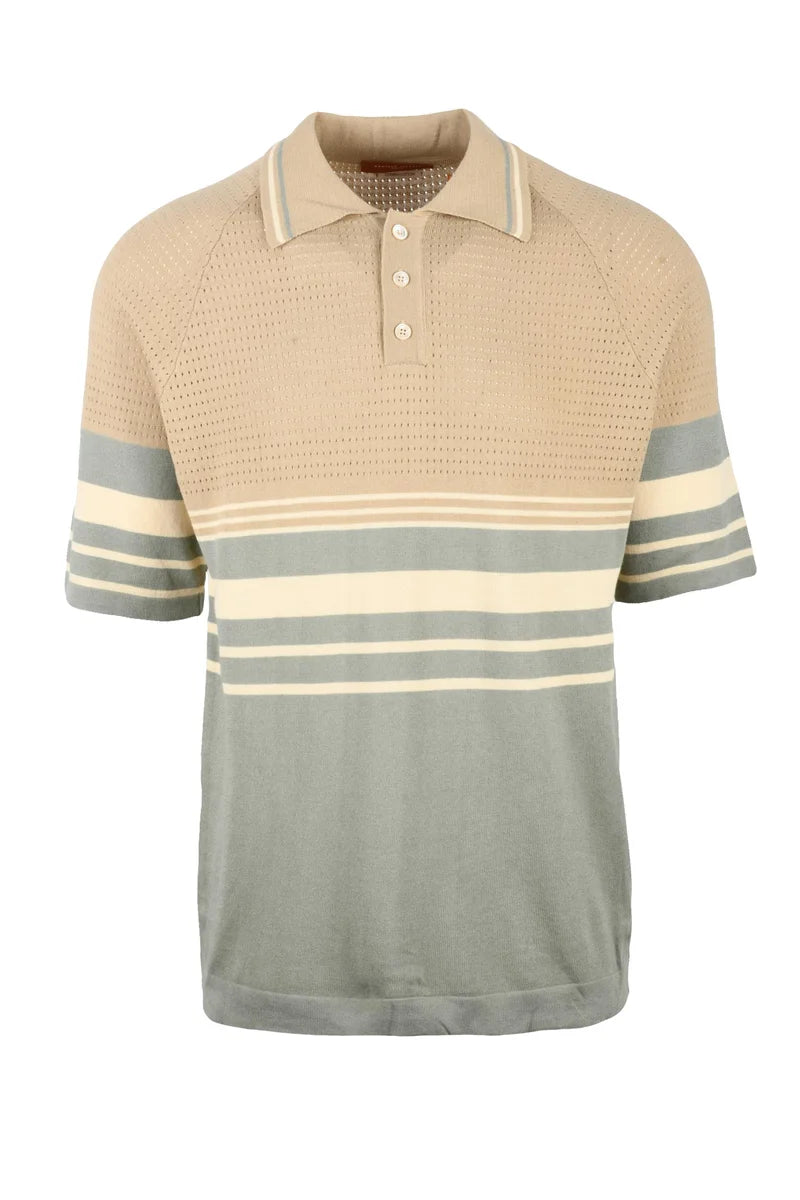 Knit Polo Shirt - Beige