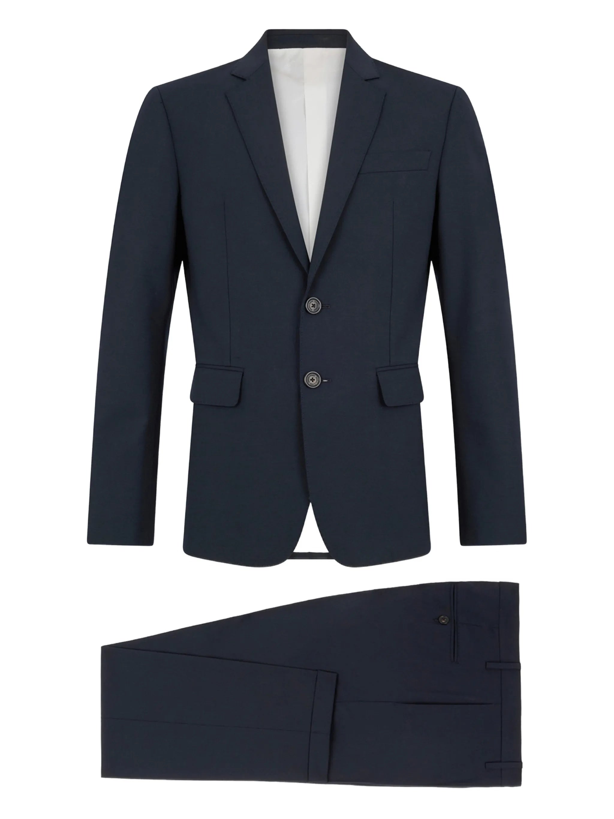 Tailored Blue Two-Button Virgin Wool Suit