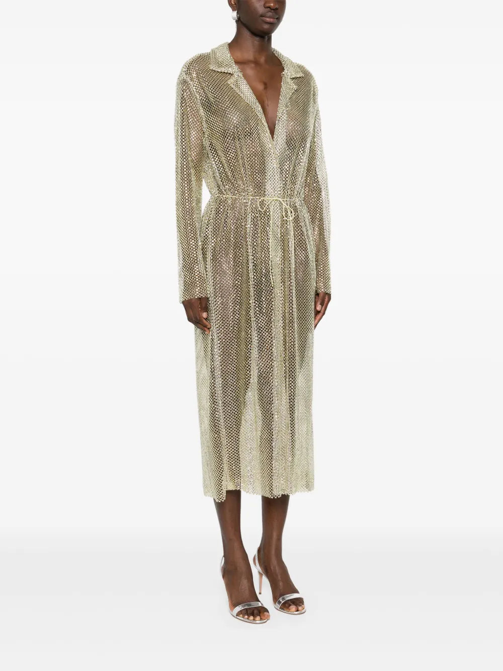Flowing Silhouette Dress with Design