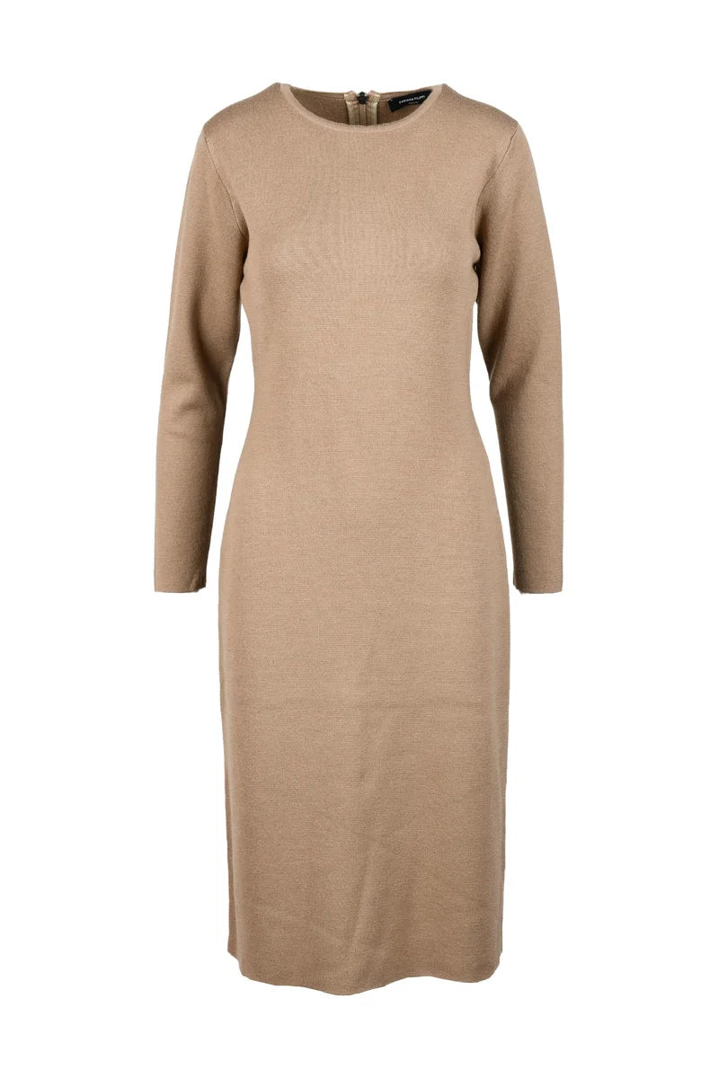 Wool Knit Dress - Beige