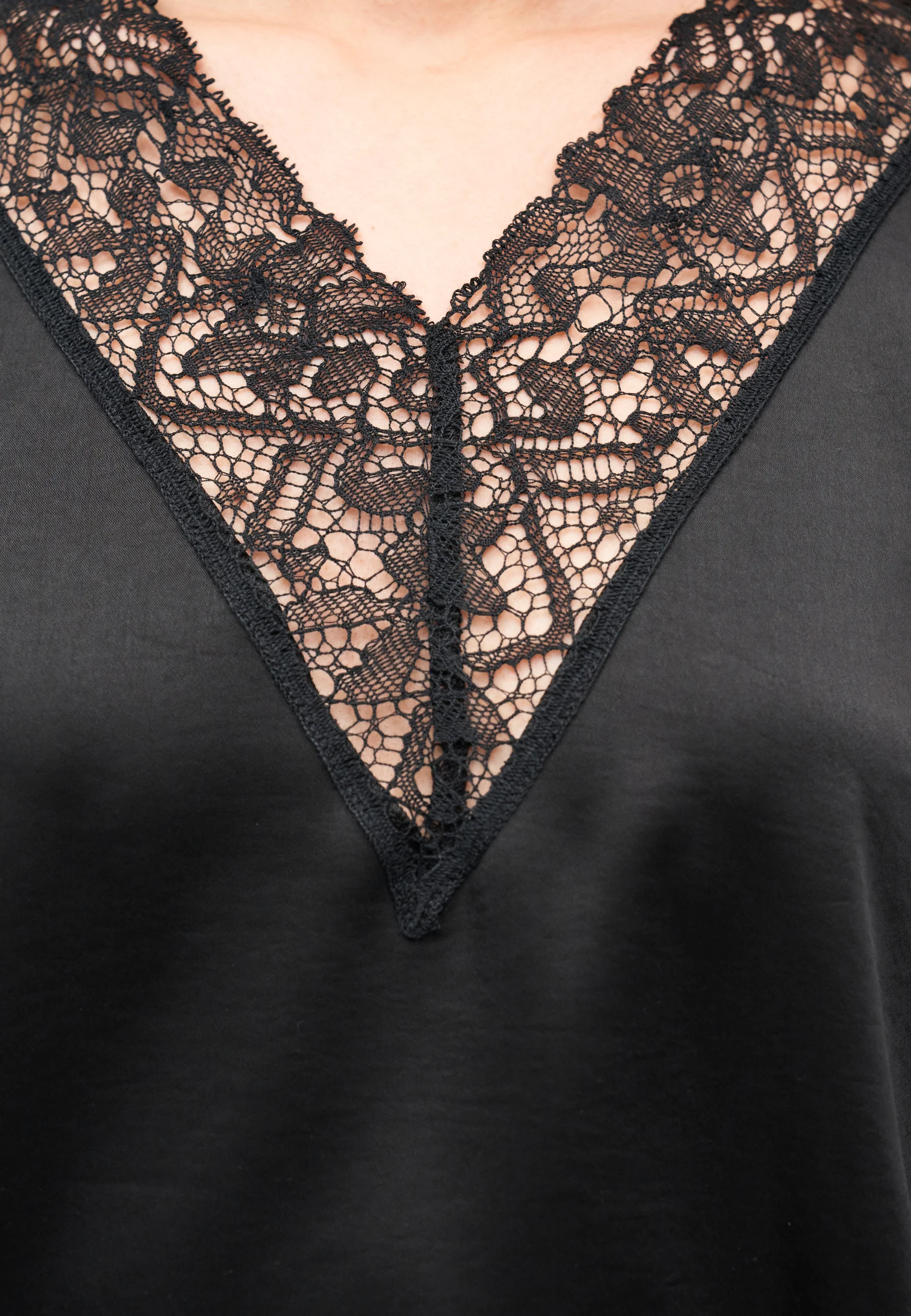 Black Cotton Blend Tank Top