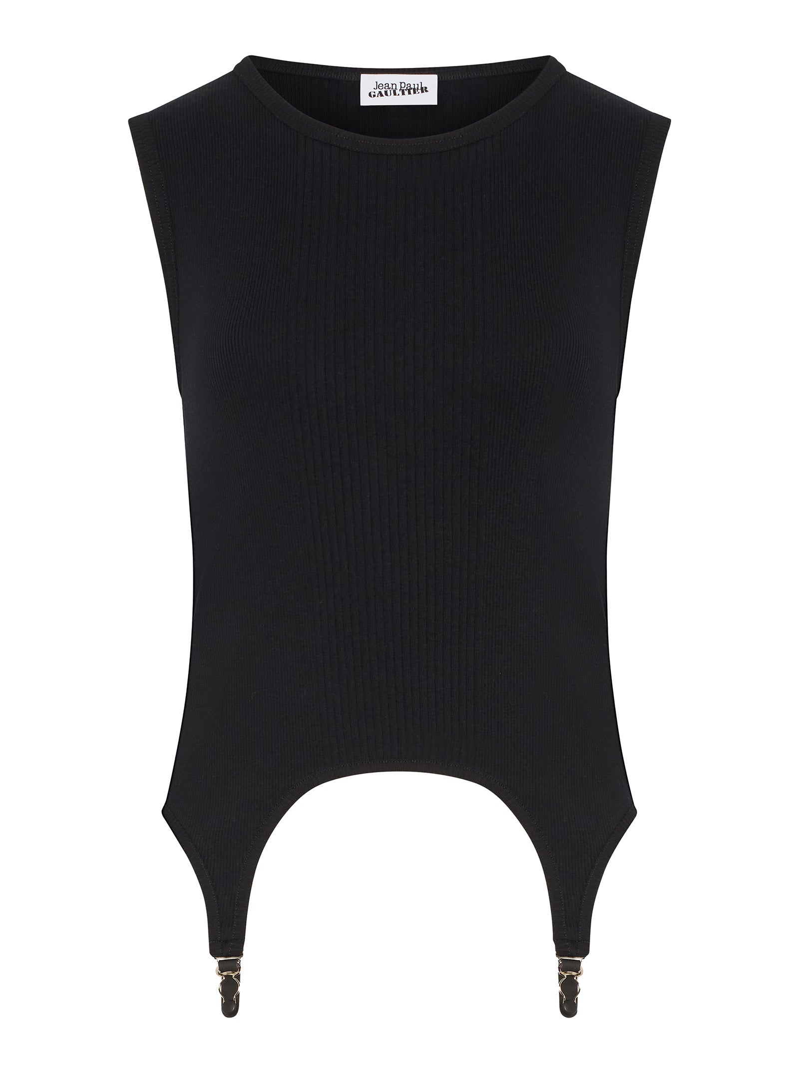 Ribbed Cotton Top with Garter Hem
