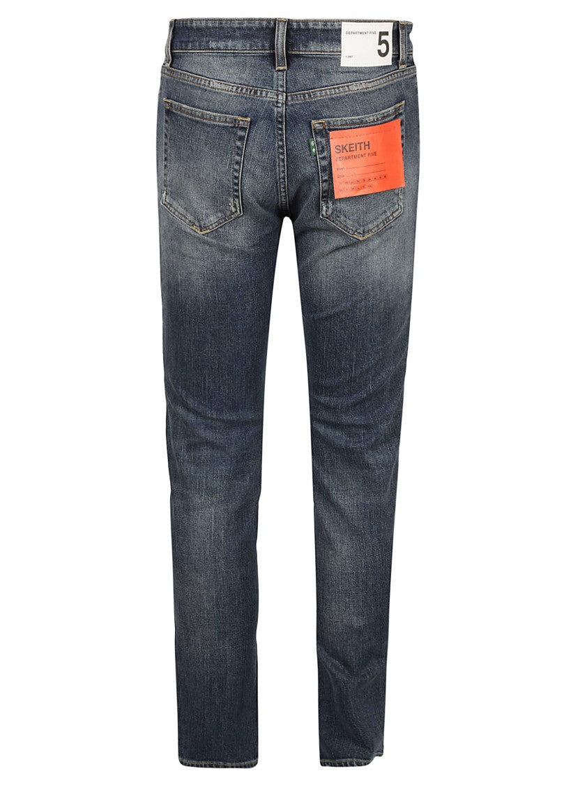 Distressed Slim Fit Denim Jeans