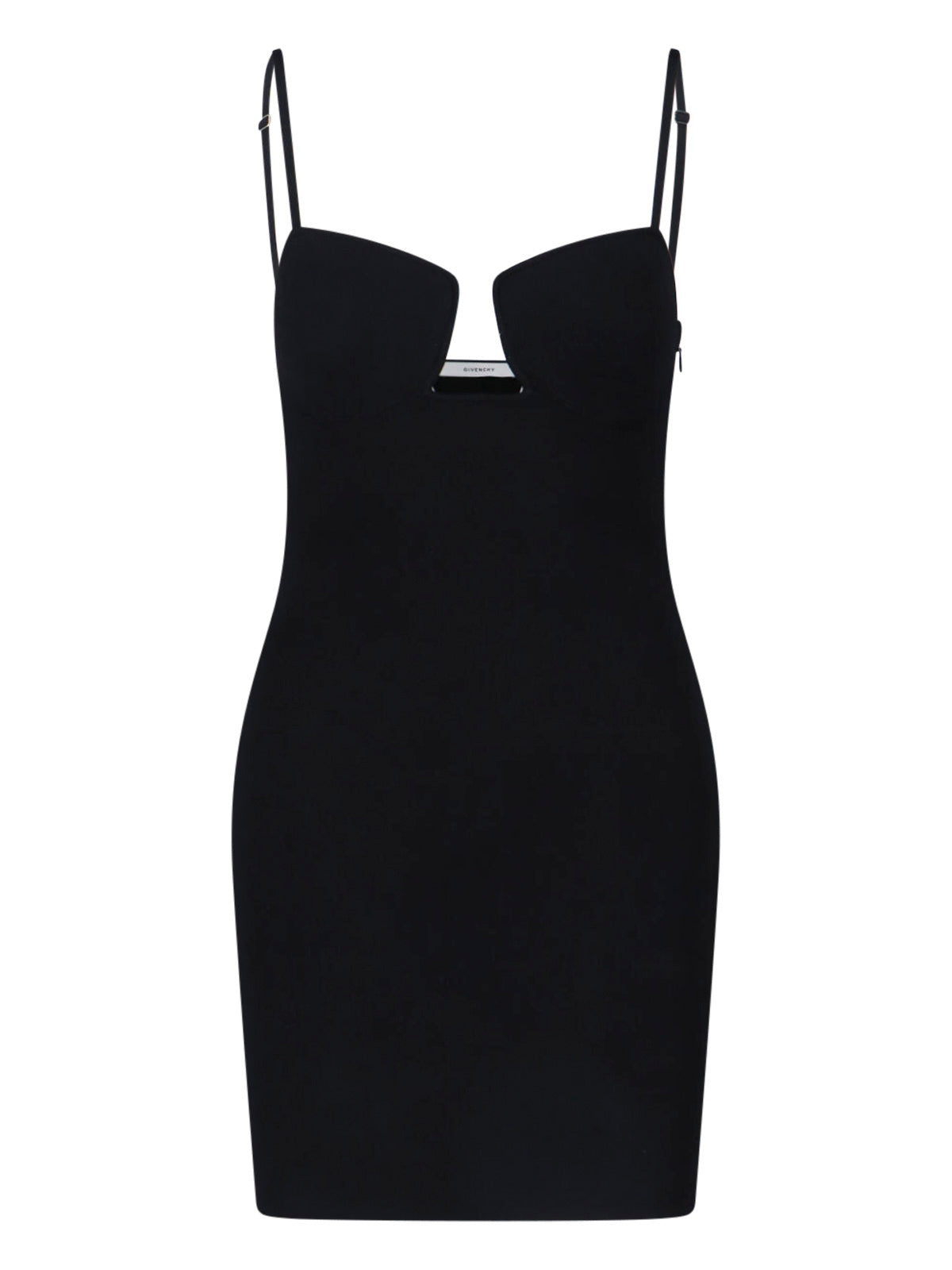 Black Cutaway Viscose Blend Mini Dress