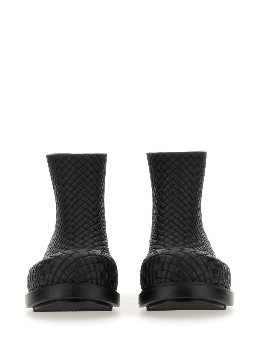 Ankle-Height Textured Leather Fireman Boot