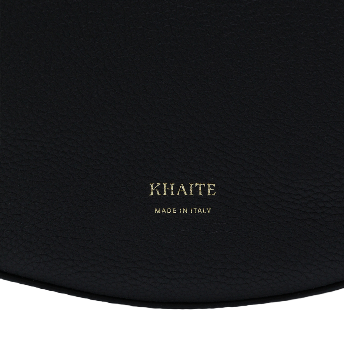 Crescent-Shaped Black Bag with Zip Closure