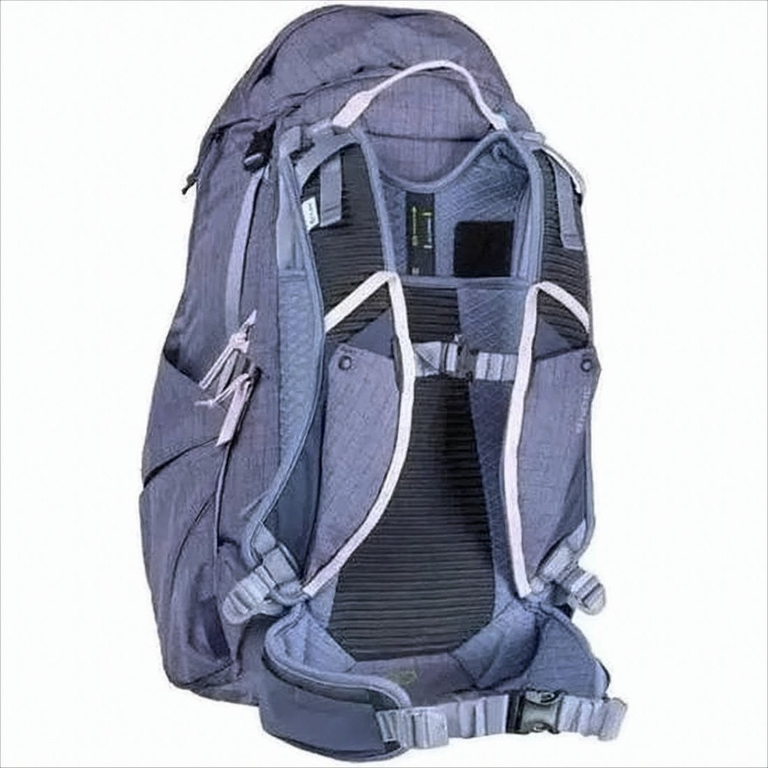 Textured Blue Structured Backpack with Adjustable Straps