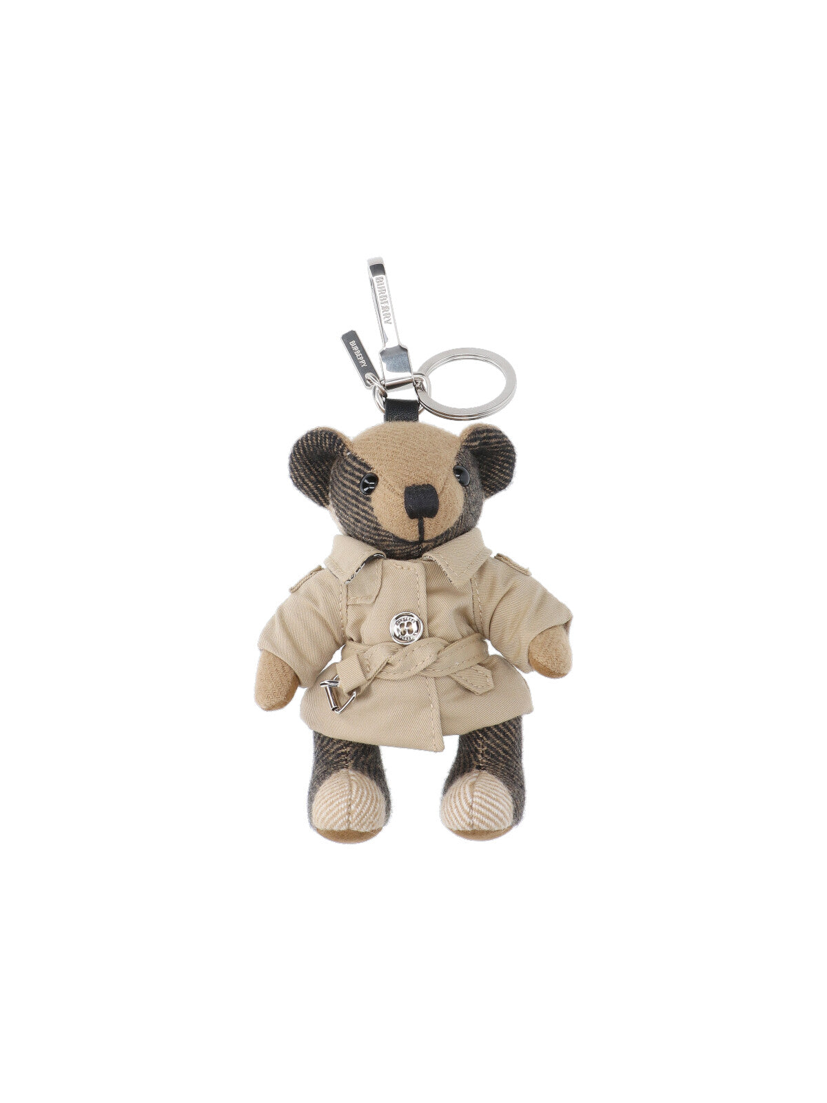 Thomas Teddy Bear Keychain with Gold Accent