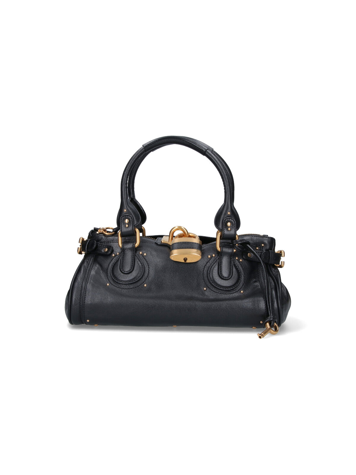 "Paddington" Shoulder Bag, In Black Buffalo Leather