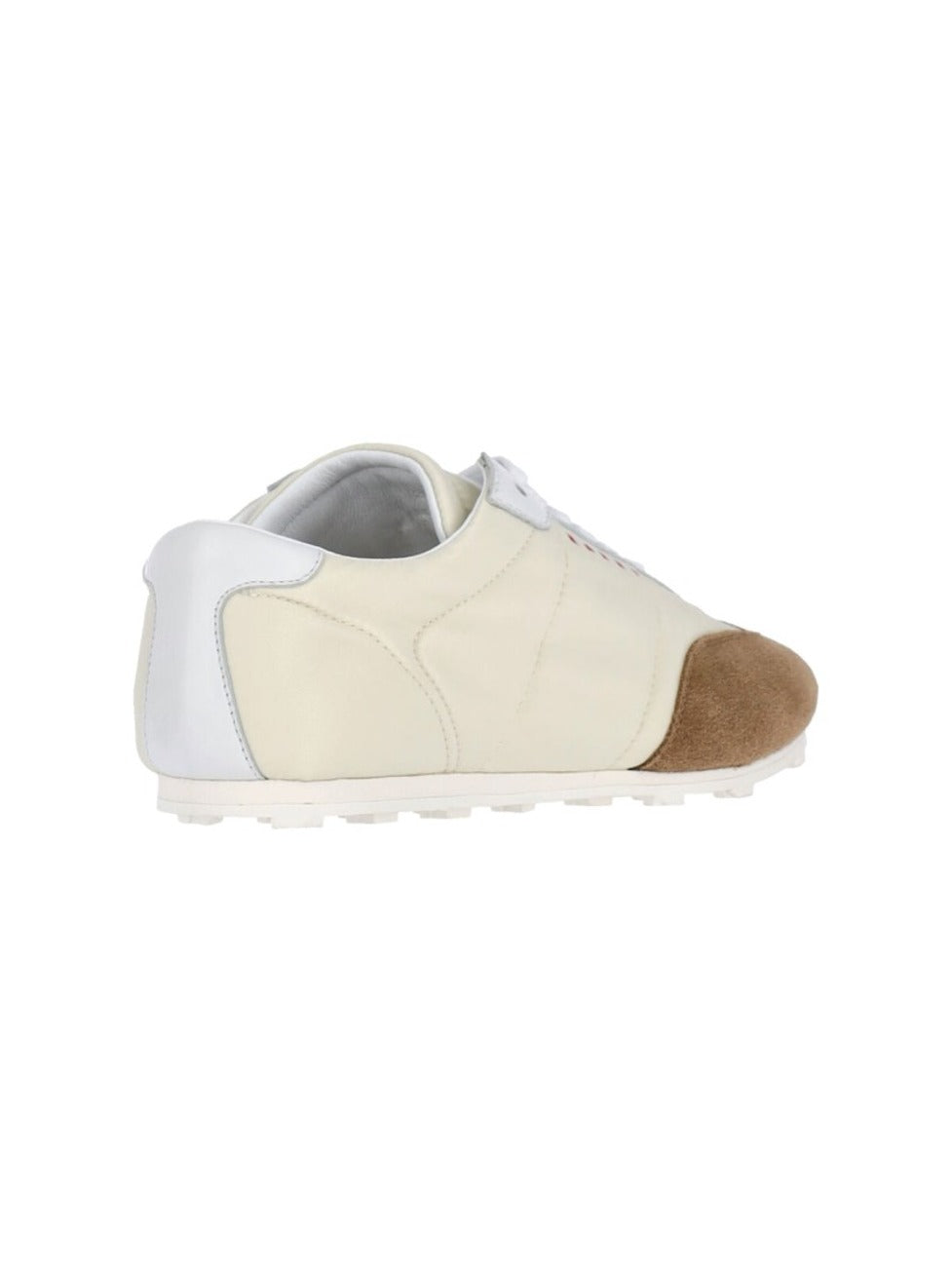 White Sneakers With Suede Accents