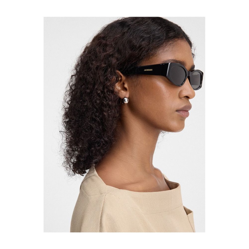 Les Lunettes Jac4 Ovalo Linea "Les Sculptures" Tortoise Acetate Oval Sunglasses