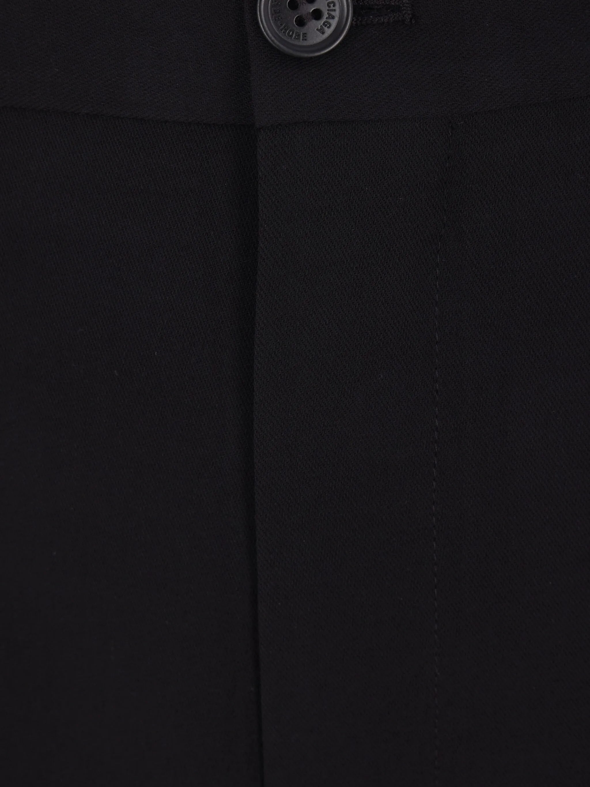 Black Tailored Wide-Leg High-Waisted Pants
