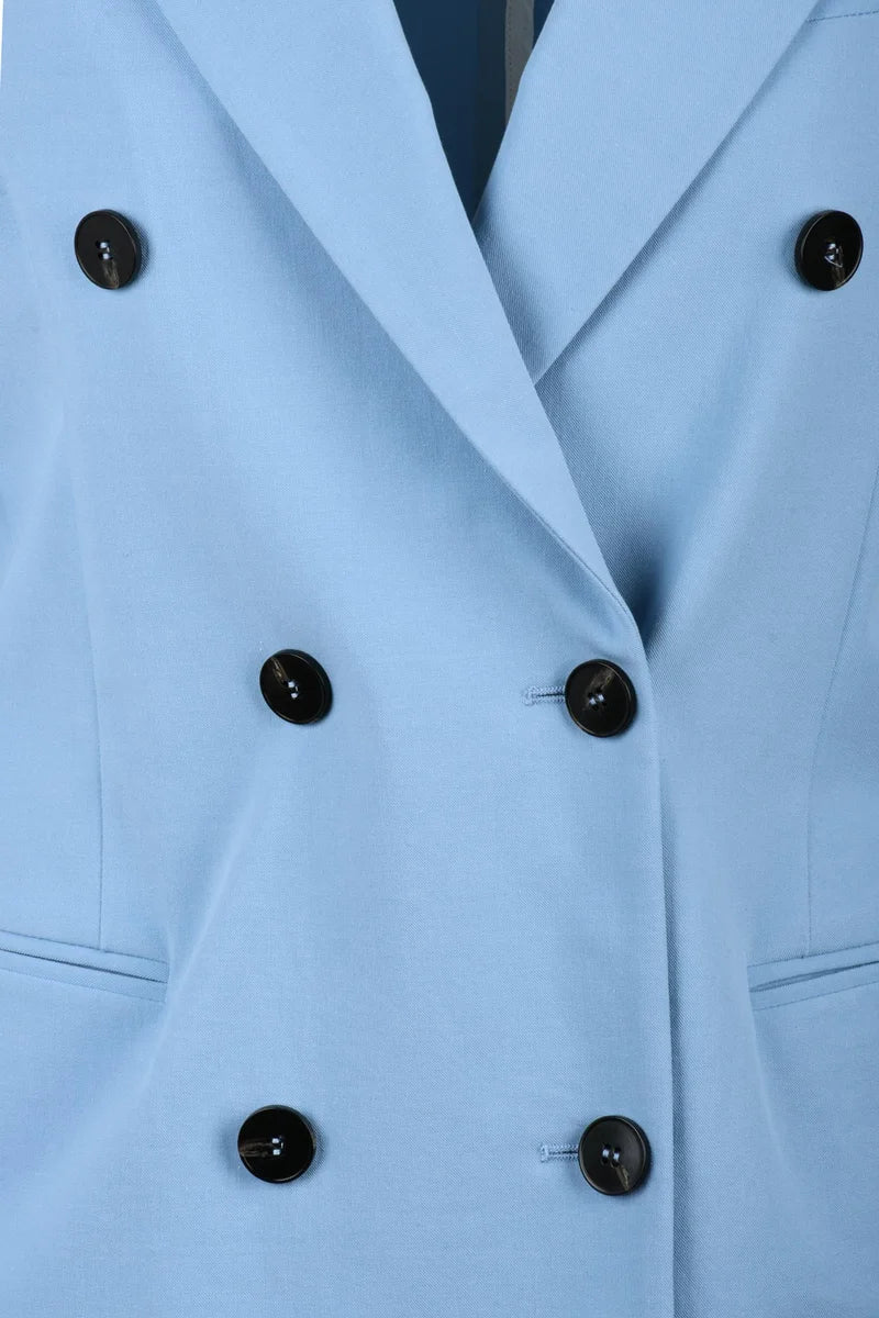 Double-Breasted Jacket - Light Blue